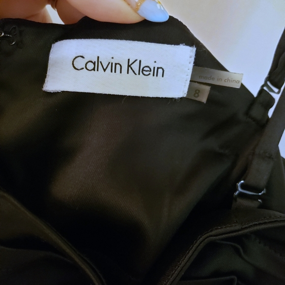 Calvin Klein Convertible Strapless Pleated Dress - Picture 3 of 4